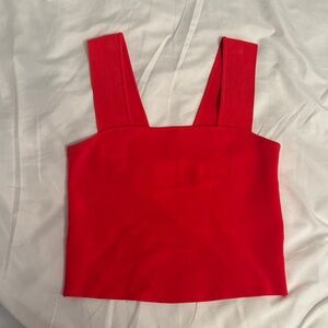 Alice + Olivia Bold Red Crop Top